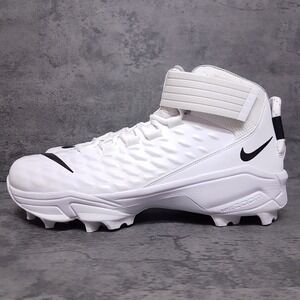 NIKE Force Savage Pro 2 Shark Rubber Football‎ Cleats Men 12.5 White Linemen